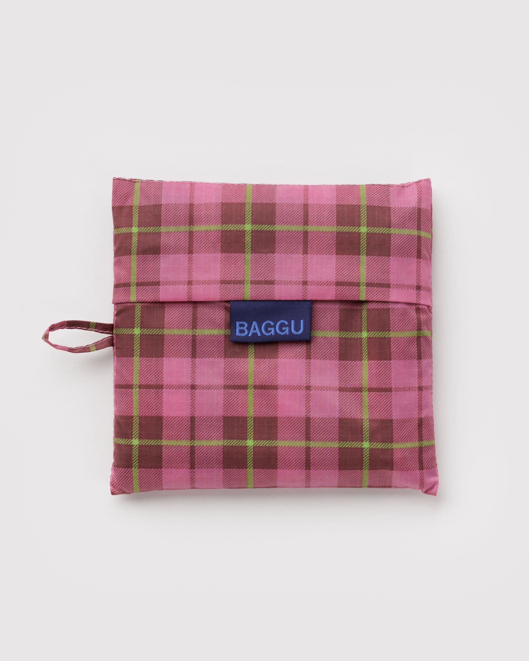 Big Shopping Carry Bag - Azalea Pink Tartan - Image 3