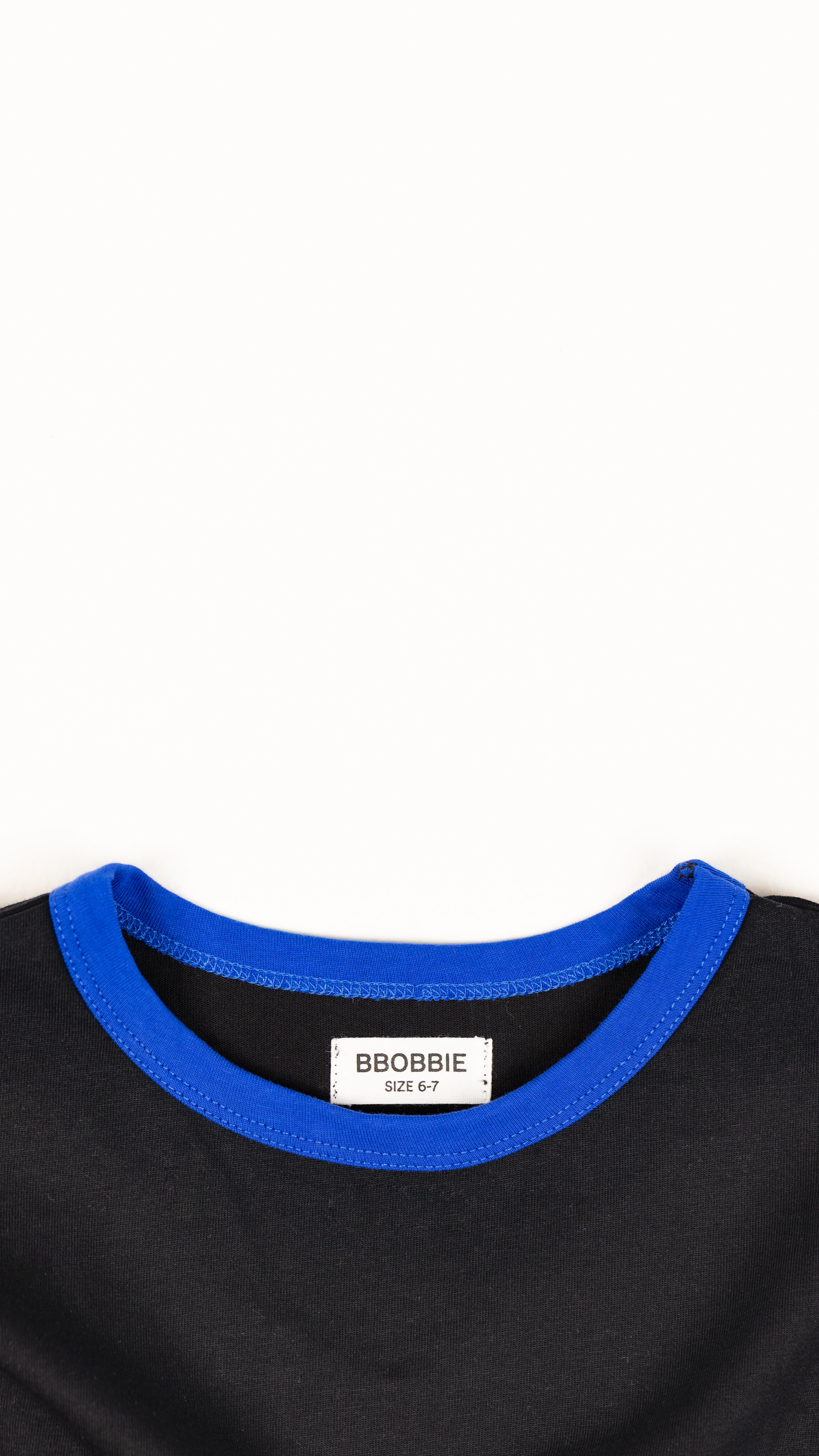 Two Tone Long Sleeve Tee - Black & Blue - Image 8