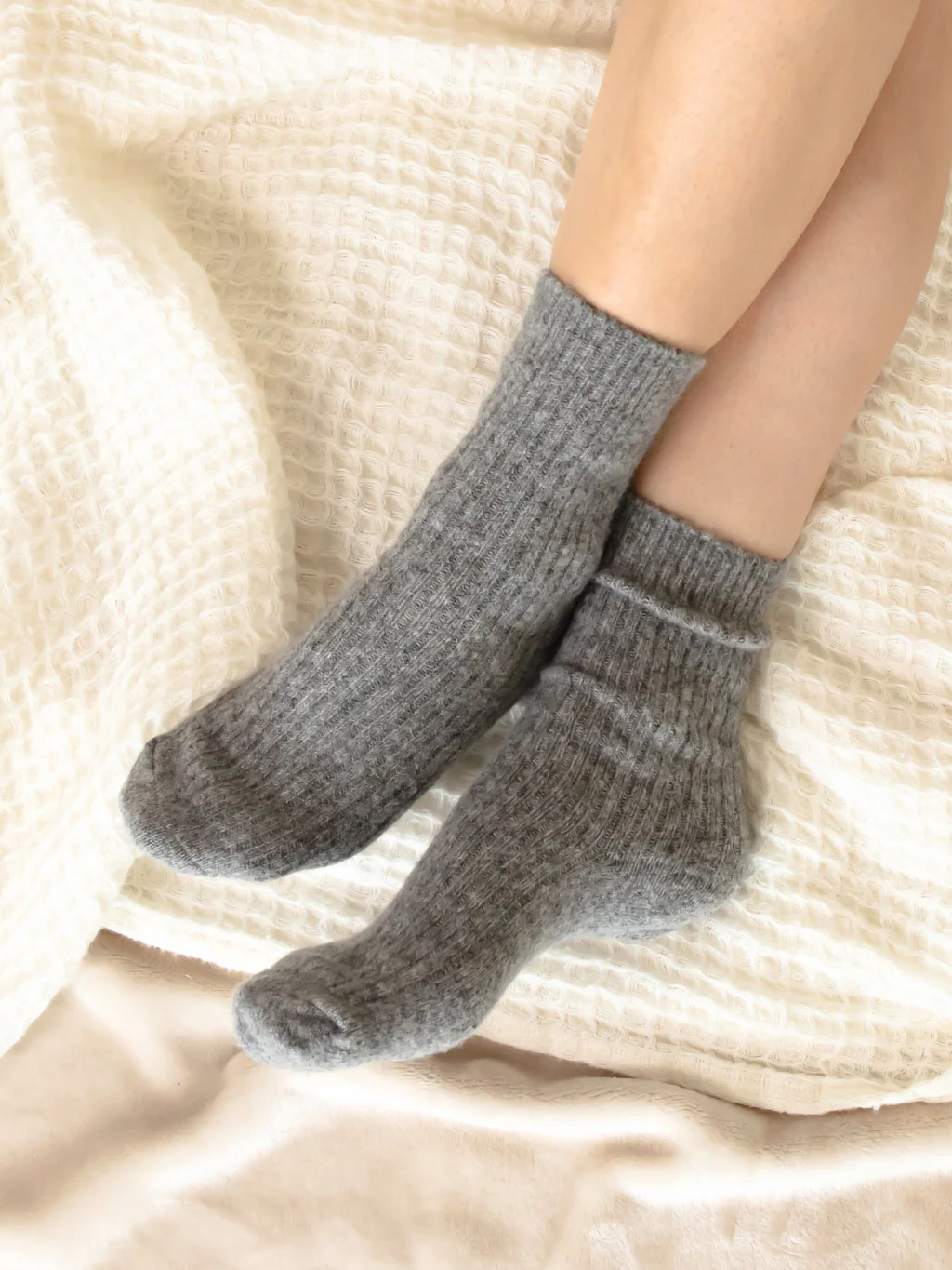 Comfy Knit Socks - Grey - Image 3