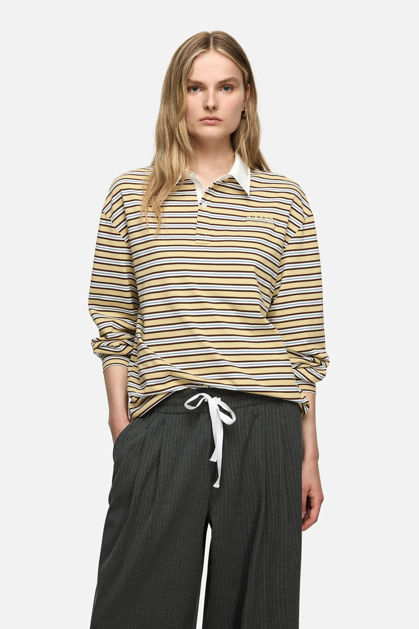 Ellie Polo Top - Cream - Image 3