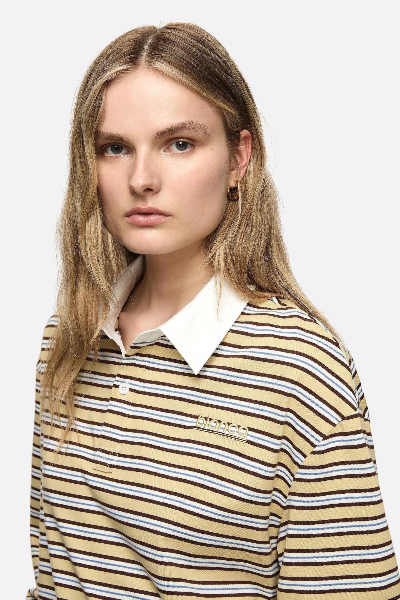 Ellie Polo Top - Cream - Image 4