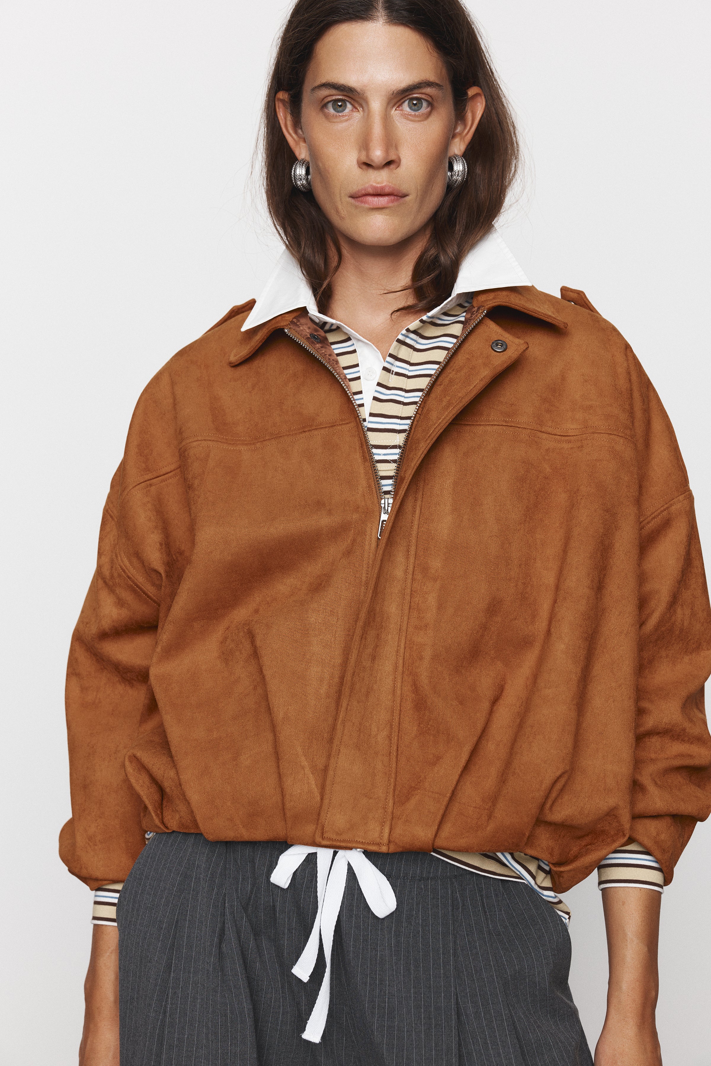 Rita Bomber Jacket - Tan - Image 3