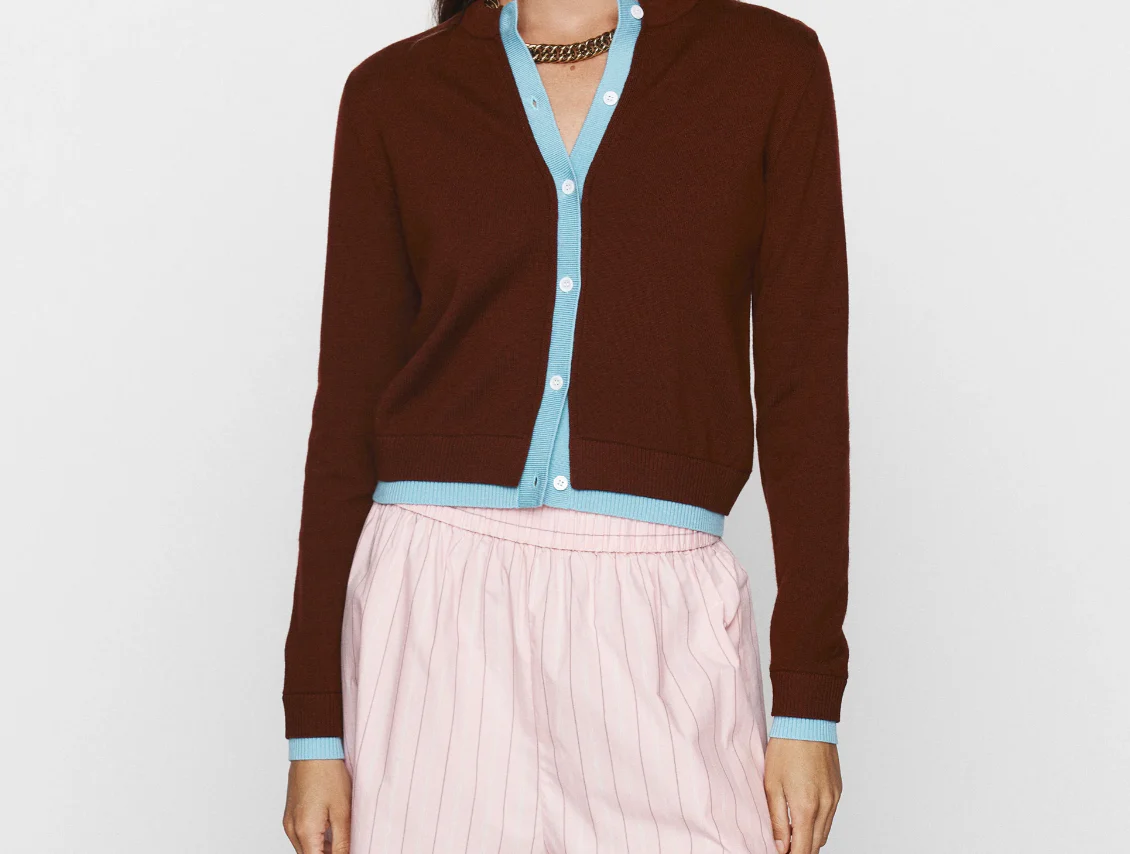 Roy Wool Cardigan - Brown - Image 3