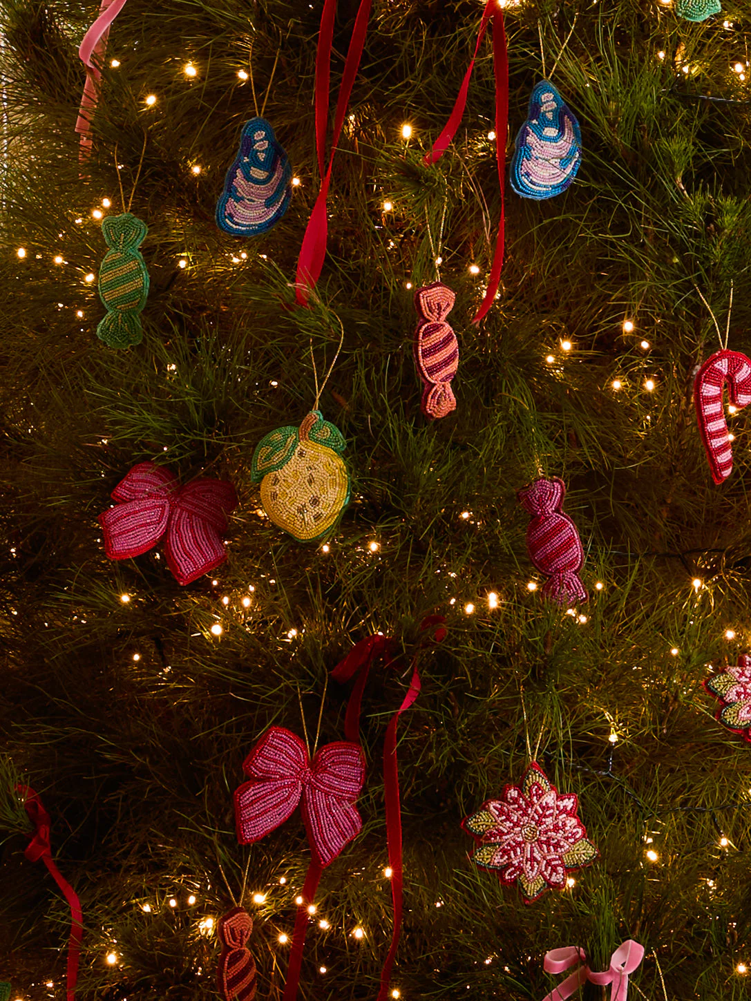 Christmas Decoration - Beaded Lemon - Image 2