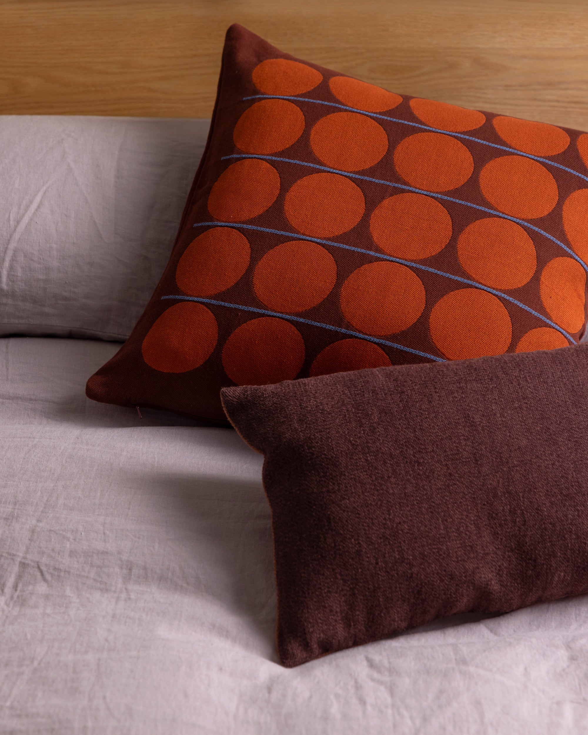 Abacus Cushion Cover - Merlot & Cherry - Image 6