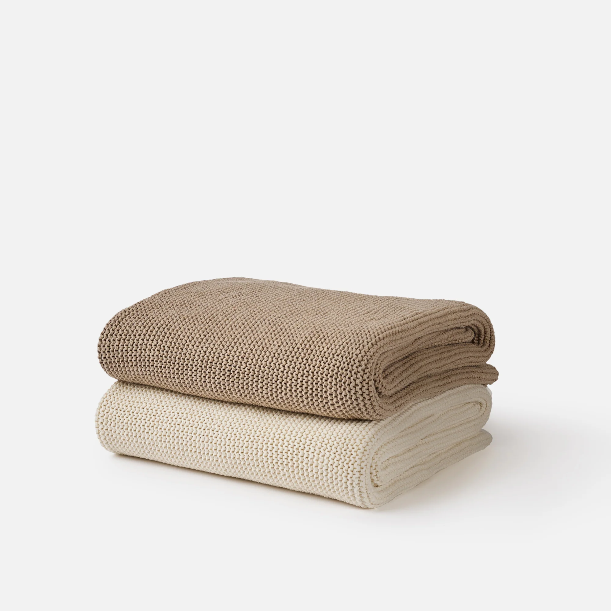 Purl Knit Throw - Ivory - Image 4