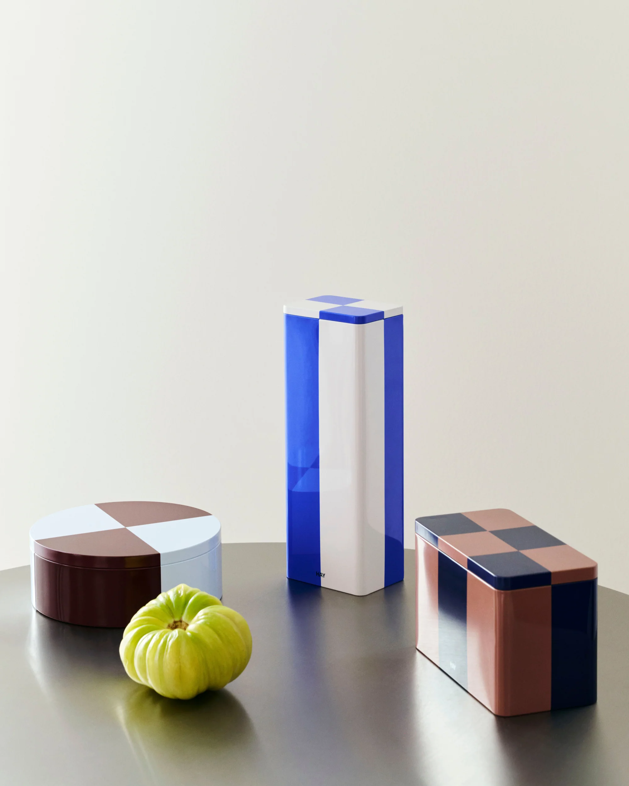 Slim Tin Container - Blue & White - Image 2