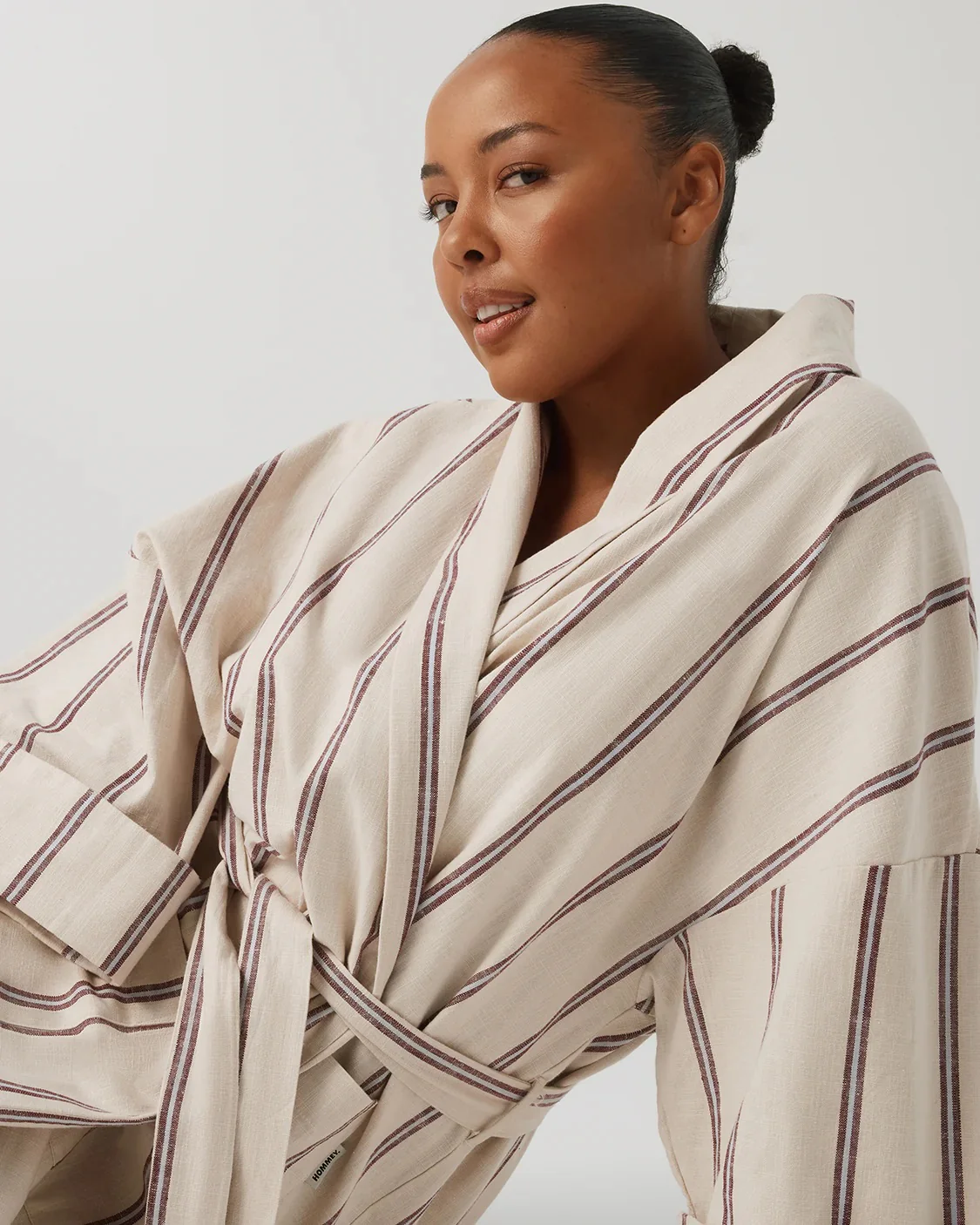 Cream Stripe Robe - Image 4