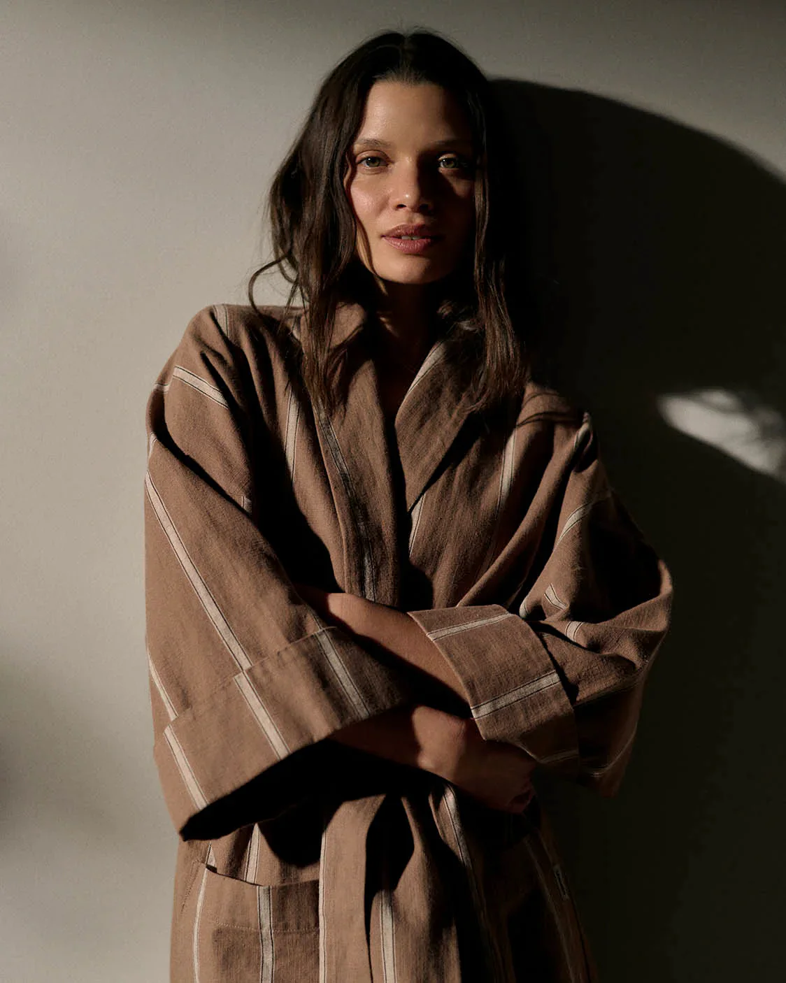 Hazelnut Stripe Robe - Image 2