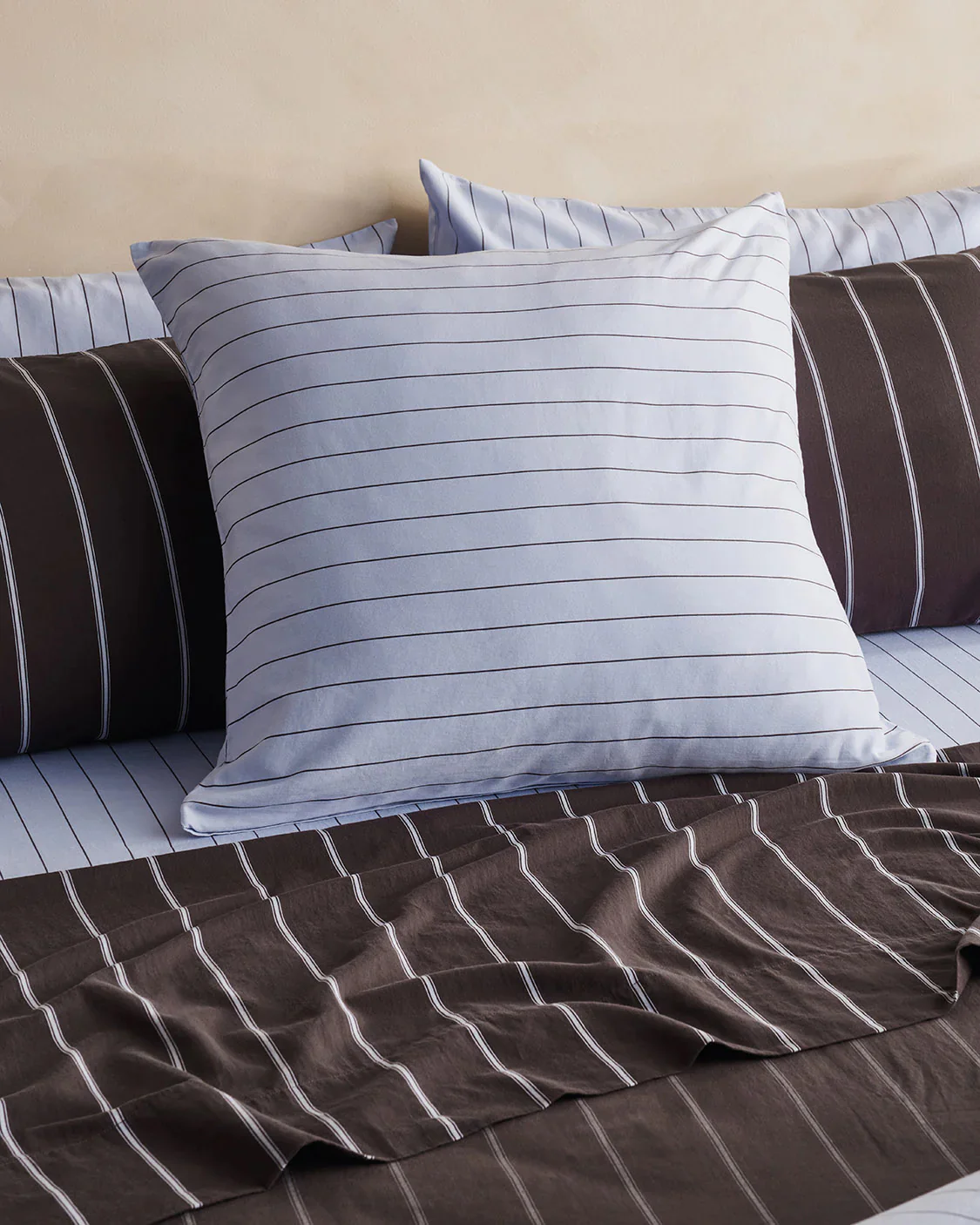 Mist Pinstripe Pillowcases - Image 2