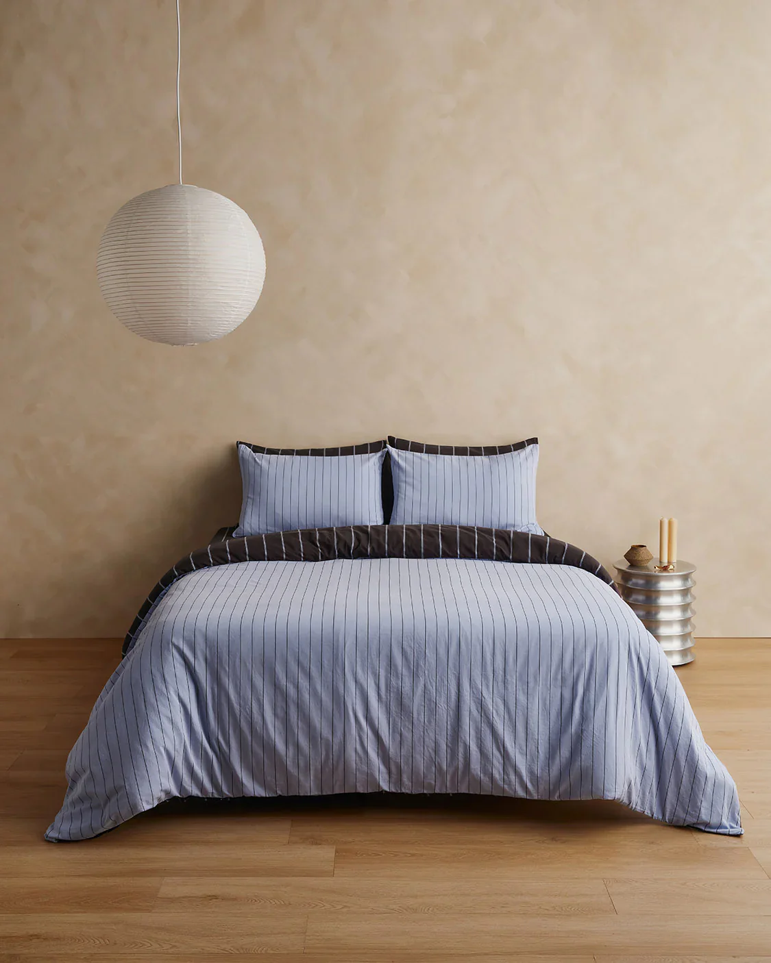 Mist Pinstripe Pillowcases - Image 4