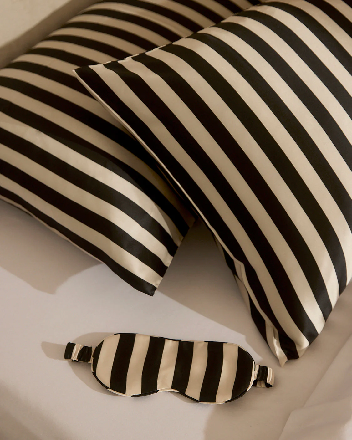 Silk Eye Mask - Vanilla Bean Stripes - Image 3