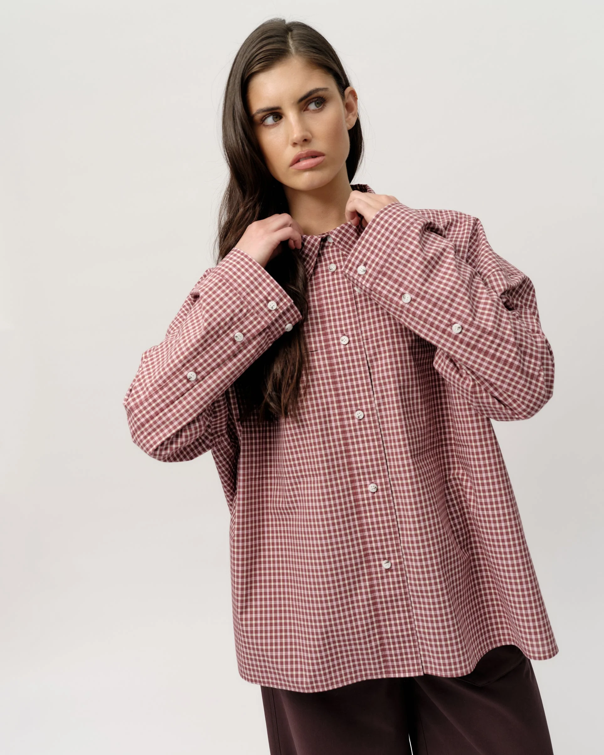 Owen Shirt - Port Wine Check - Image 6