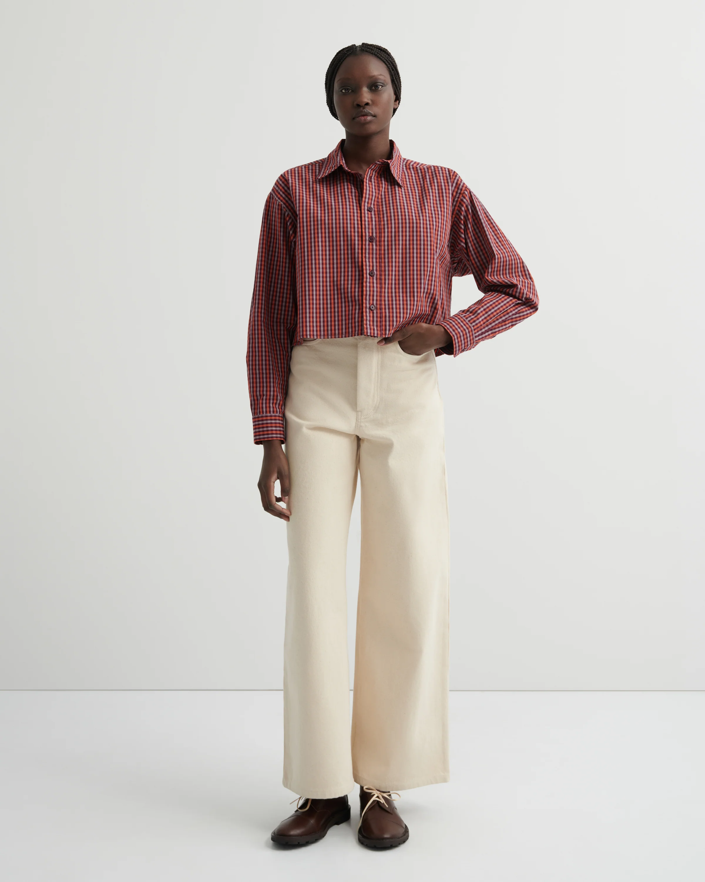 Lauren Shirt - Maroon Check