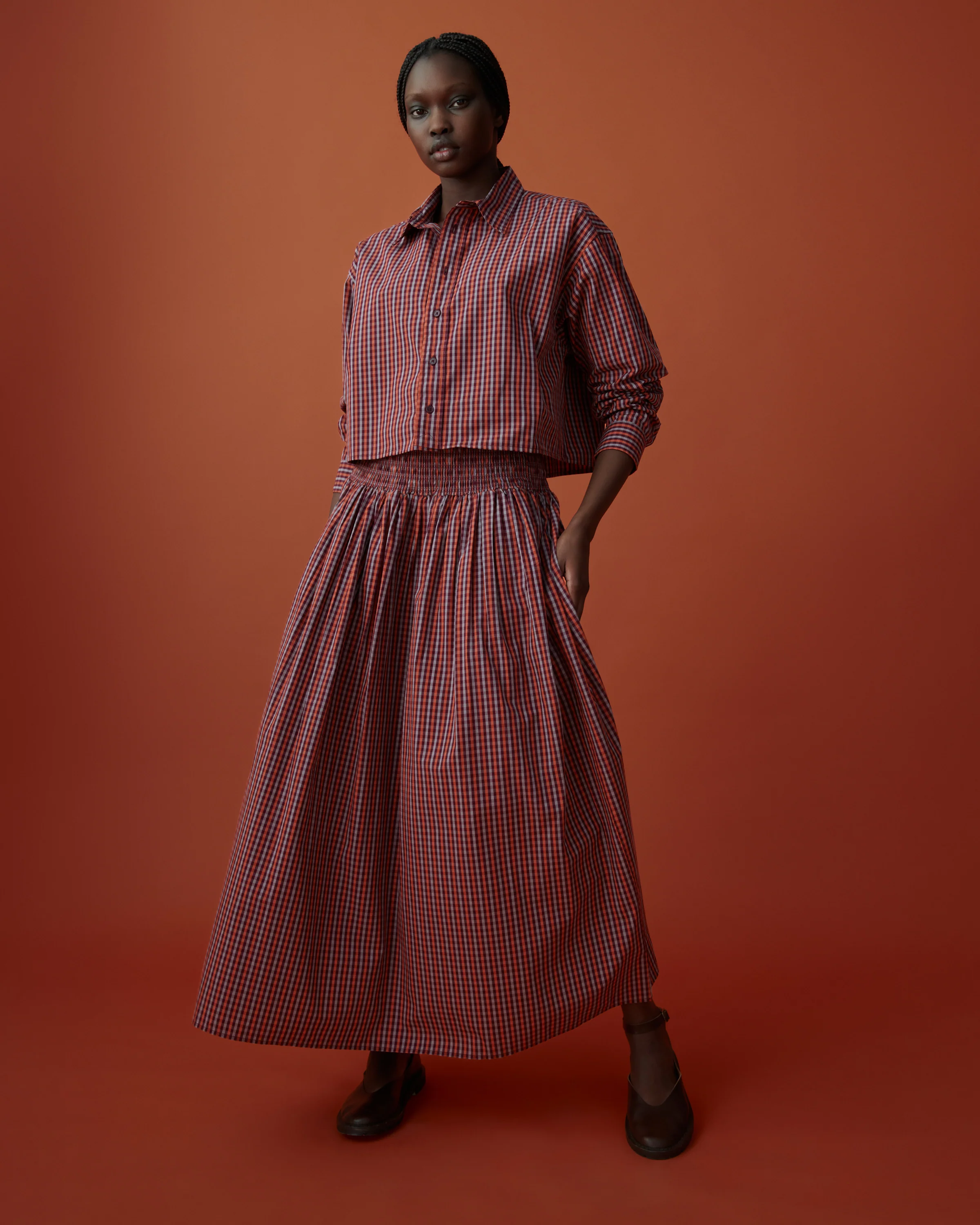 Lauren Shirt - Maroon Check - Image 3