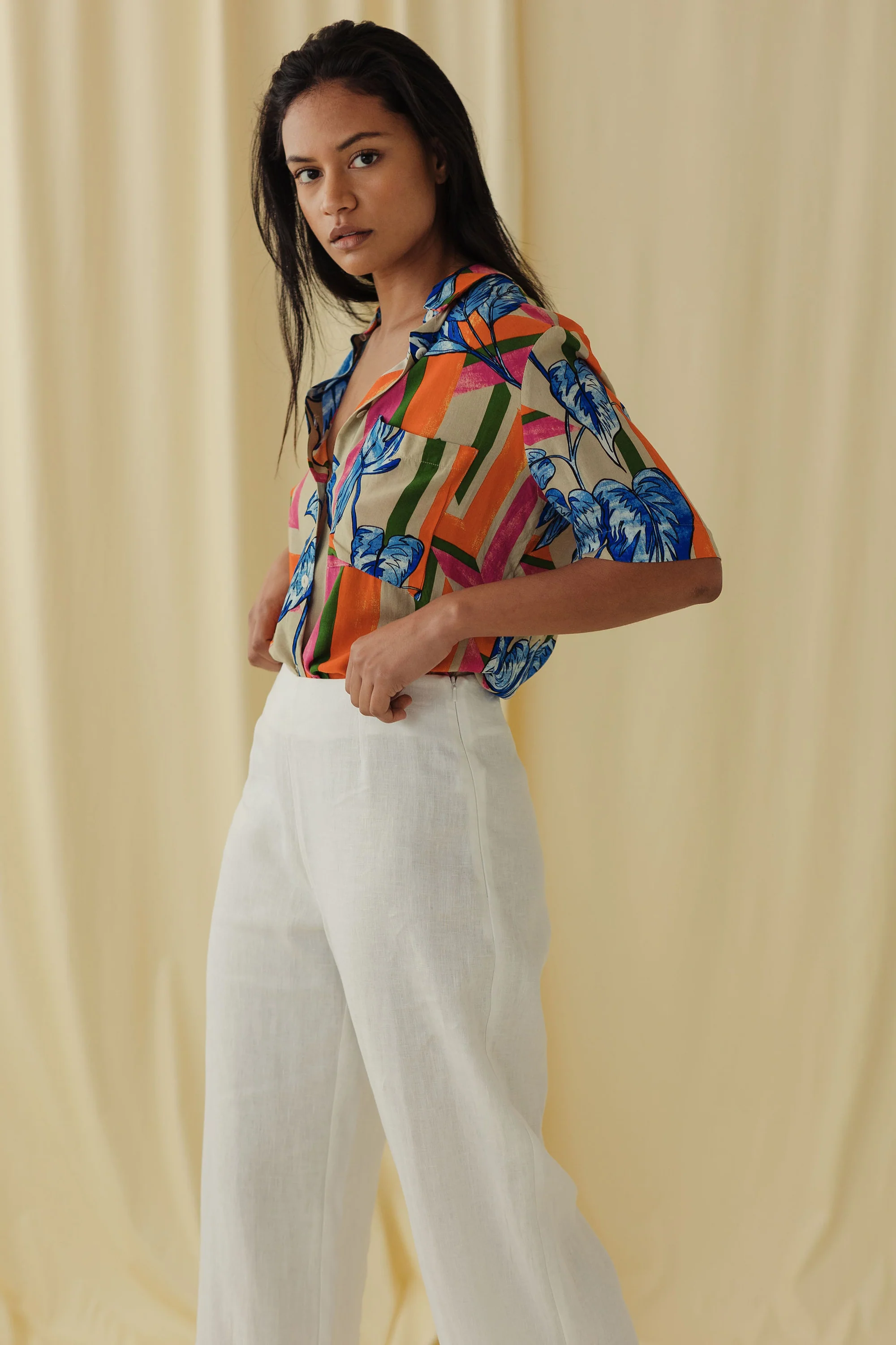 Moi Linen Pants - White - Image 3