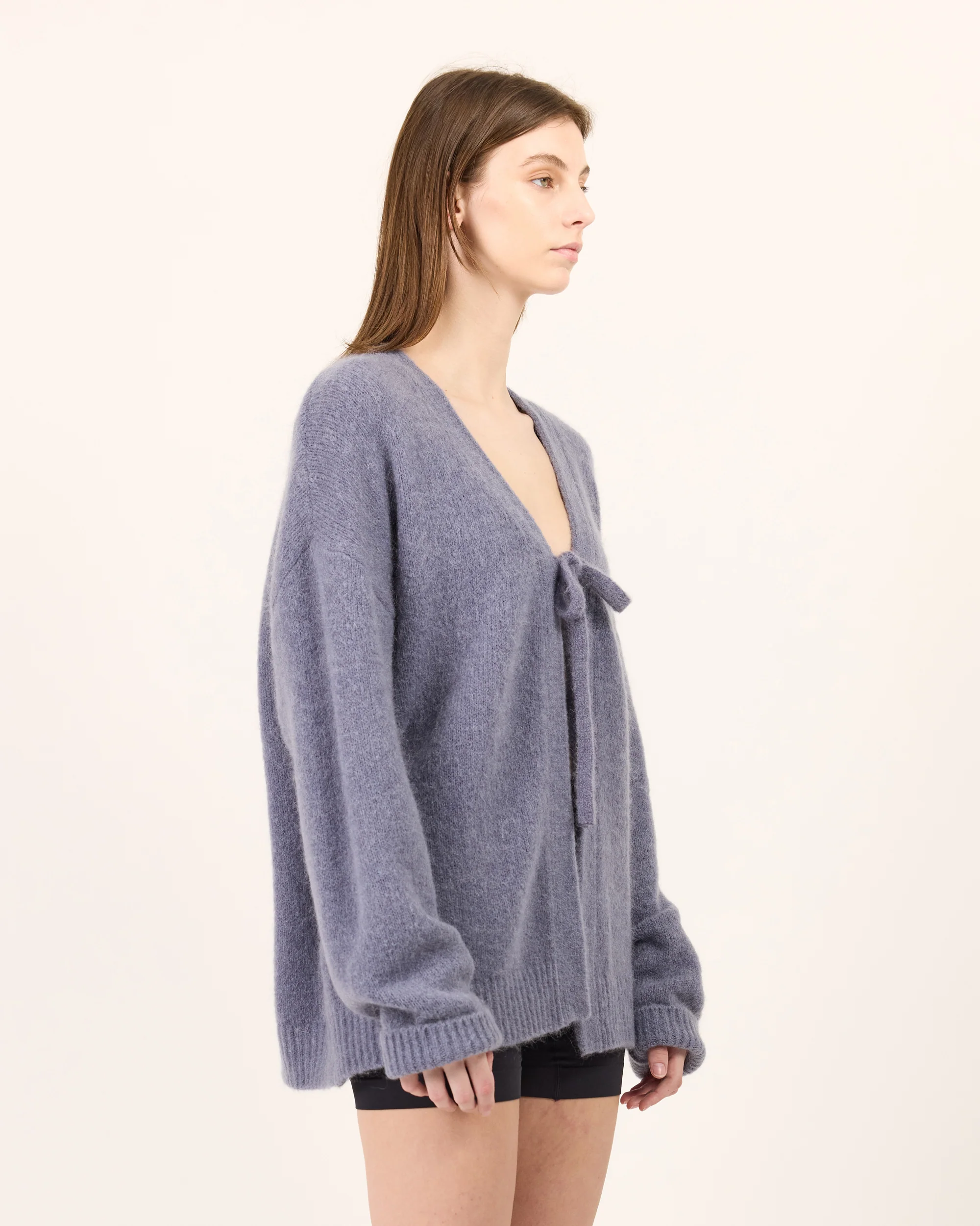 Maya Mohair Cardi - Denim Blue - Image 5