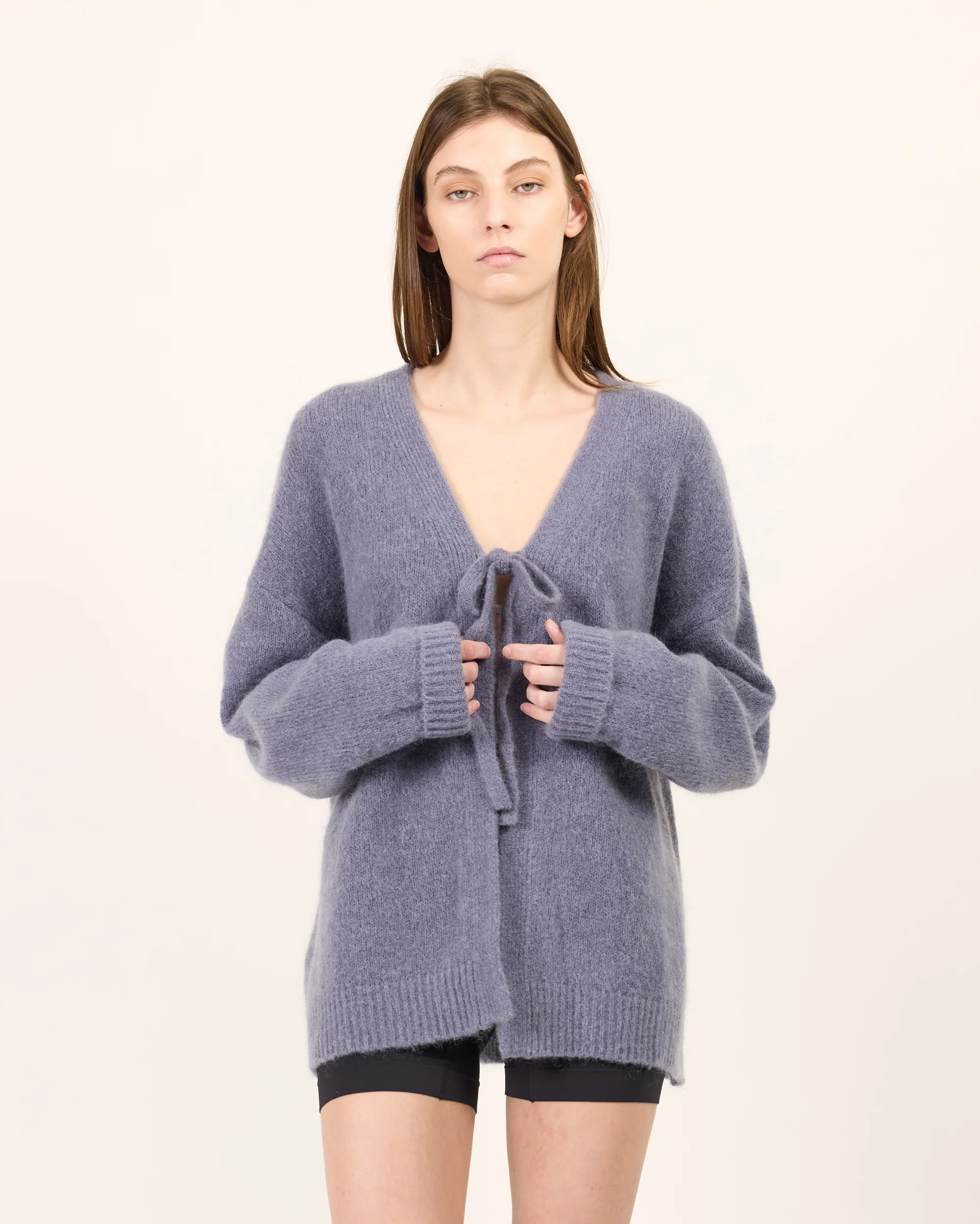 Maya Mohair Cardi - Denim Blue - Image 7