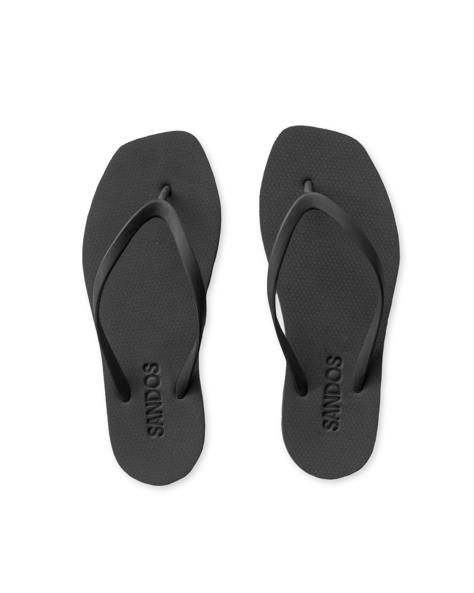 Square Toe Jandal - Black
