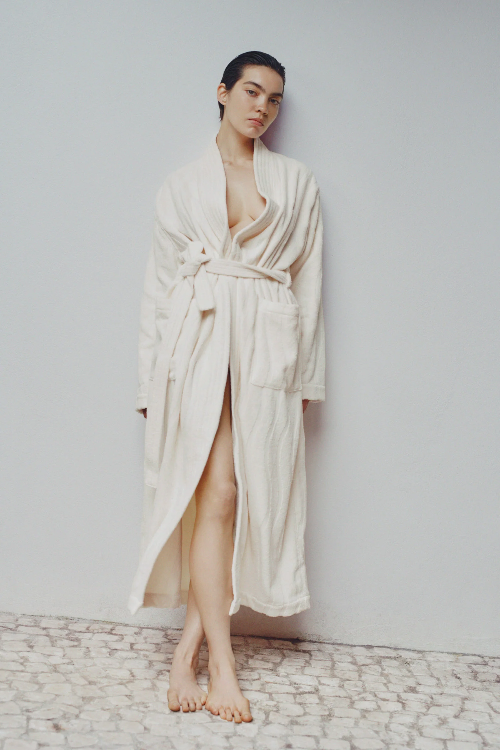 Sulis Bath Robe - Ivory - Image 4
