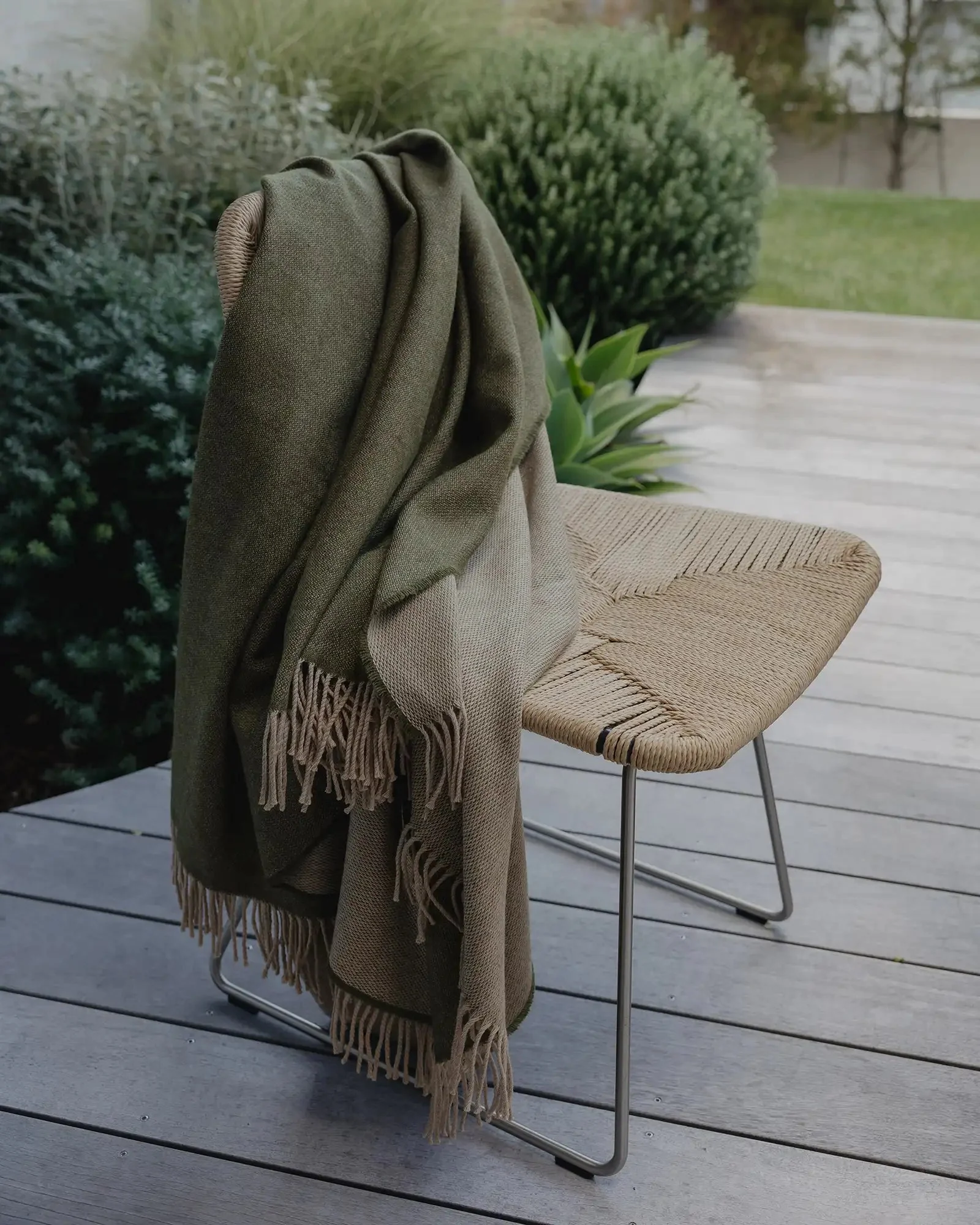 Lambswool Throw - Harris Moss - Image 2